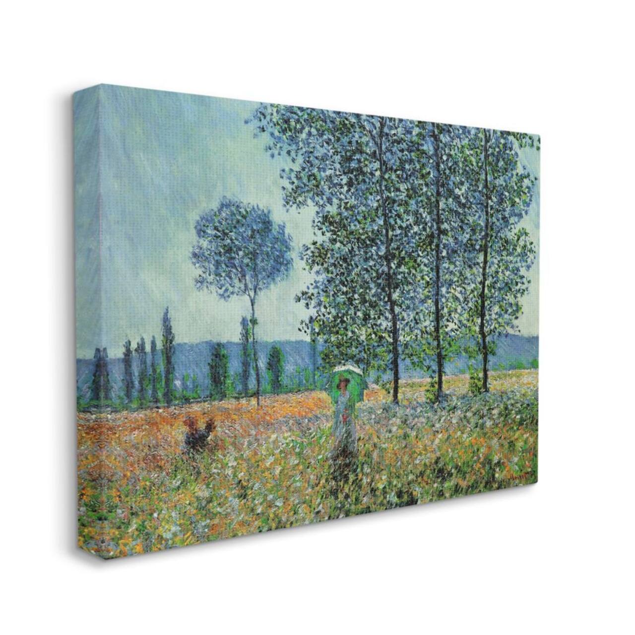 Stupell Industries Classic Monet Felder Painting Woman with Parasol Canvas Wall Art